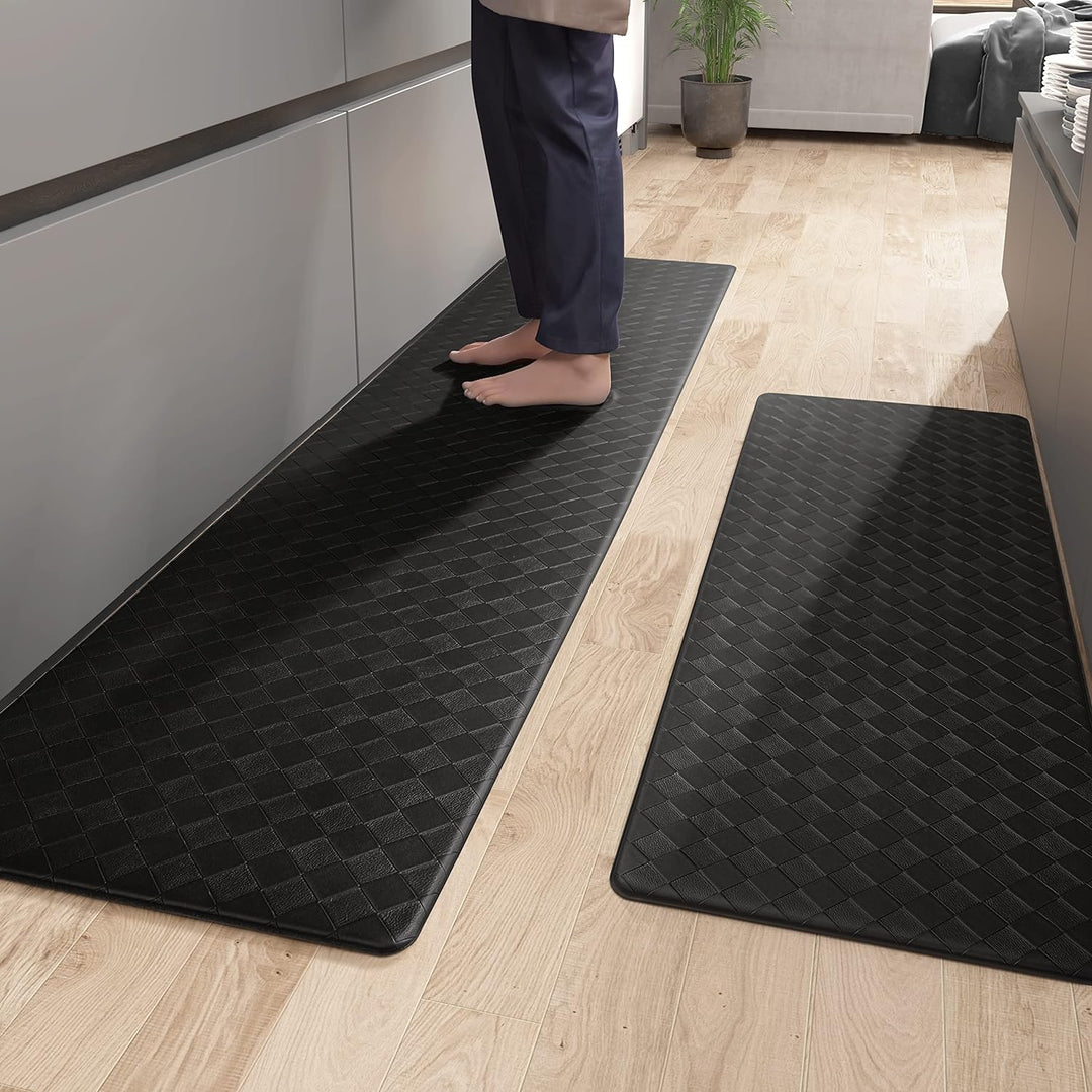 Color G Küchenläufer 44 x 120 + 44 x 240 cm, Anti-Müdigkeit Küchenteppich Waschbar rutschfest, Leder