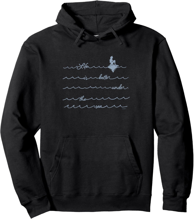 Disney The Little Mermaid Ariel Under The Sea Wave Text Pullover Hoodie