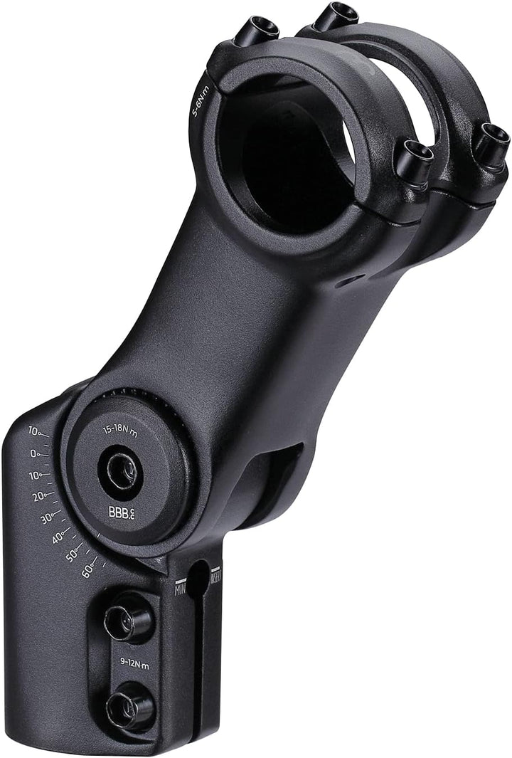BBB Cycling Highfix Os Fahrradlenkervorbau Einstellbar mit-40° -+60° Direktmontage Edelstahl-Bolzen