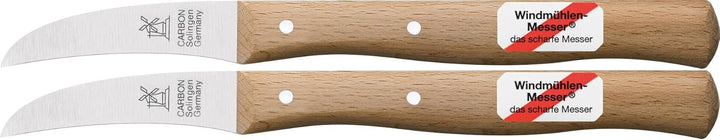 2x Schälmesser, Gemüsemesser, kleines Küchenmesser, 6 cm Windmühlenmesser Vogelschnabel