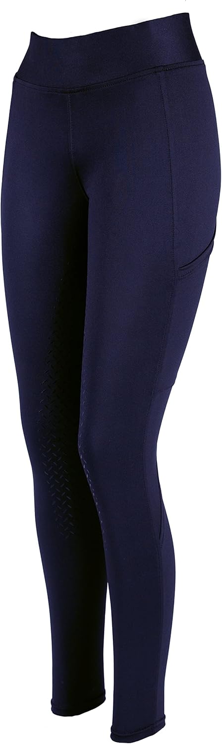 PFIFF 103100 Damen Reitleggings „Selina“ mit Handytasche S Blau, S Blau