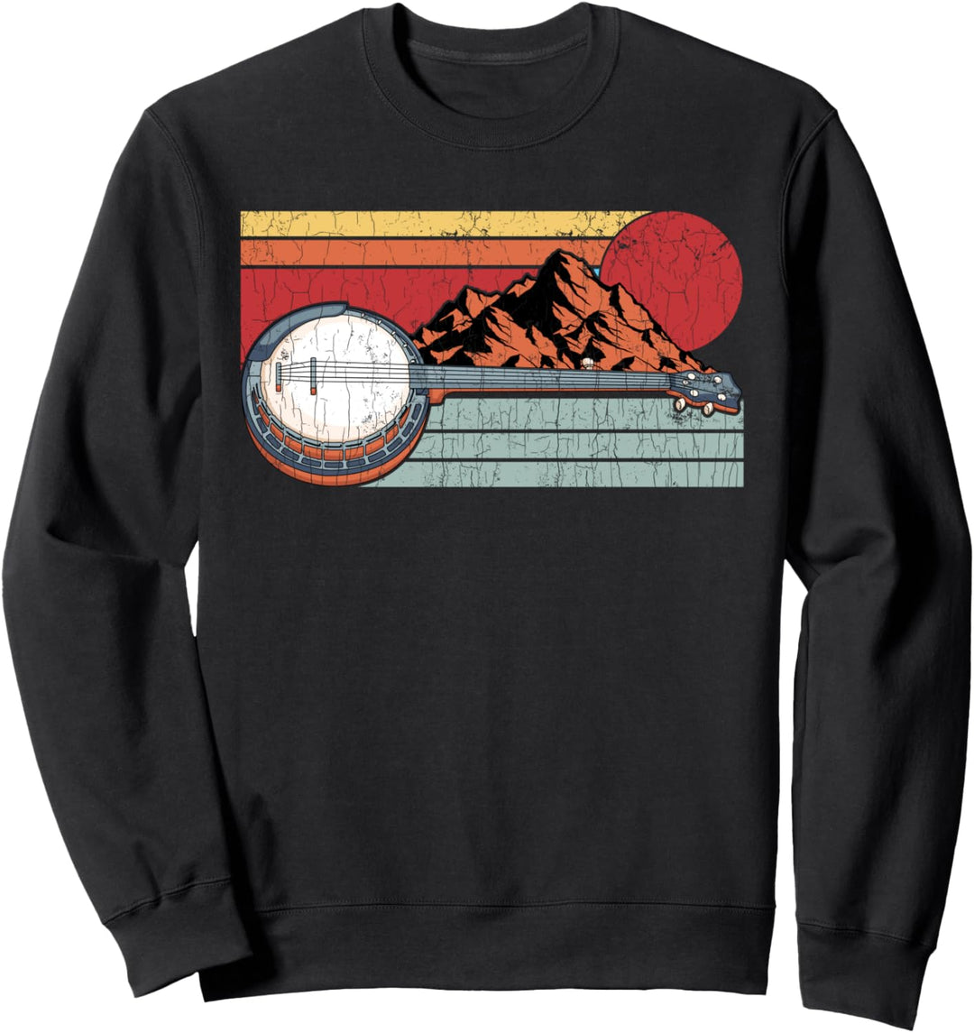 Retro Banjo Spieler Geschenk Sweatshirt