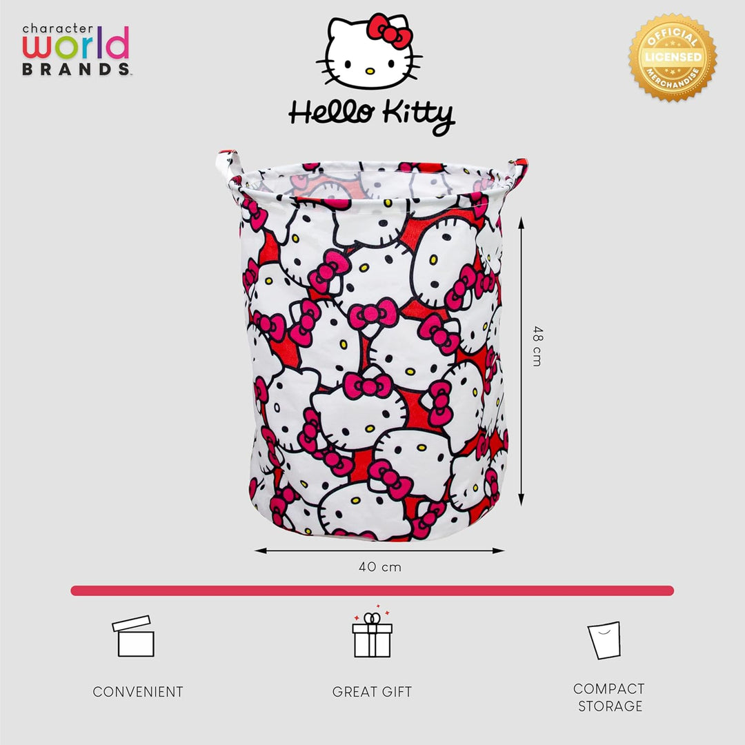 Character World Hello Kitty Offizieller Aufbewahrungskorb | Sternen-Design, Wäschekorb mit Spielzeug