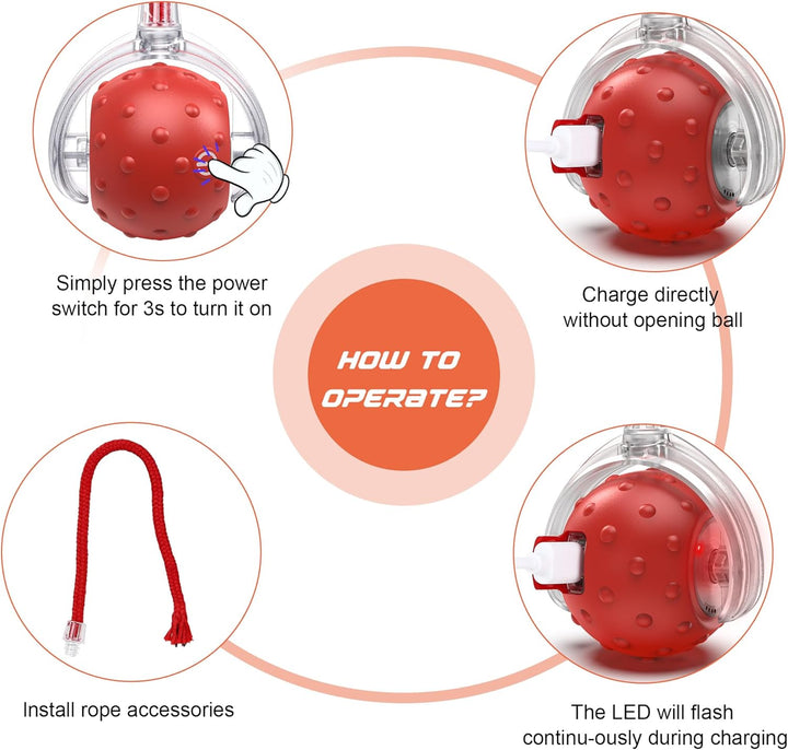 IOKHEIRA Interaktives Katzenball Spielzeug Elektrisches automatisches Katzenspielzeug für Wohnungska
