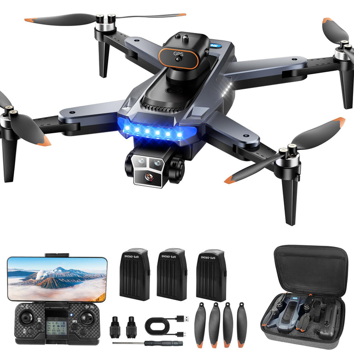 P17 GPS Drohne mit Kamera 4K für Erwachsene, bürstenloser Motor, 54 Min Flugzeit mit 3 Akkus, unter