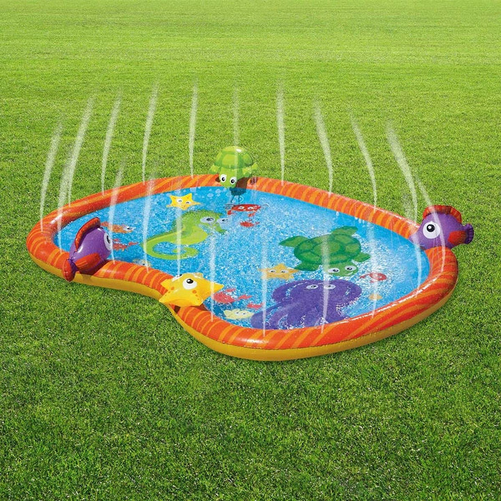 Wasserspielmatte, langlebig, tragbar, aufblasbar Sprinkler Pad Sprinkle und Splash Planschbecken Som
