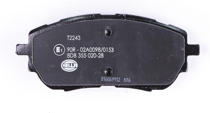 HELLA PAGID 8DB 355 020-281 Bremsbelagsatz - T2243 - Dicke/Stärke: 18.7mm - Bremssystem: Bosch - mit