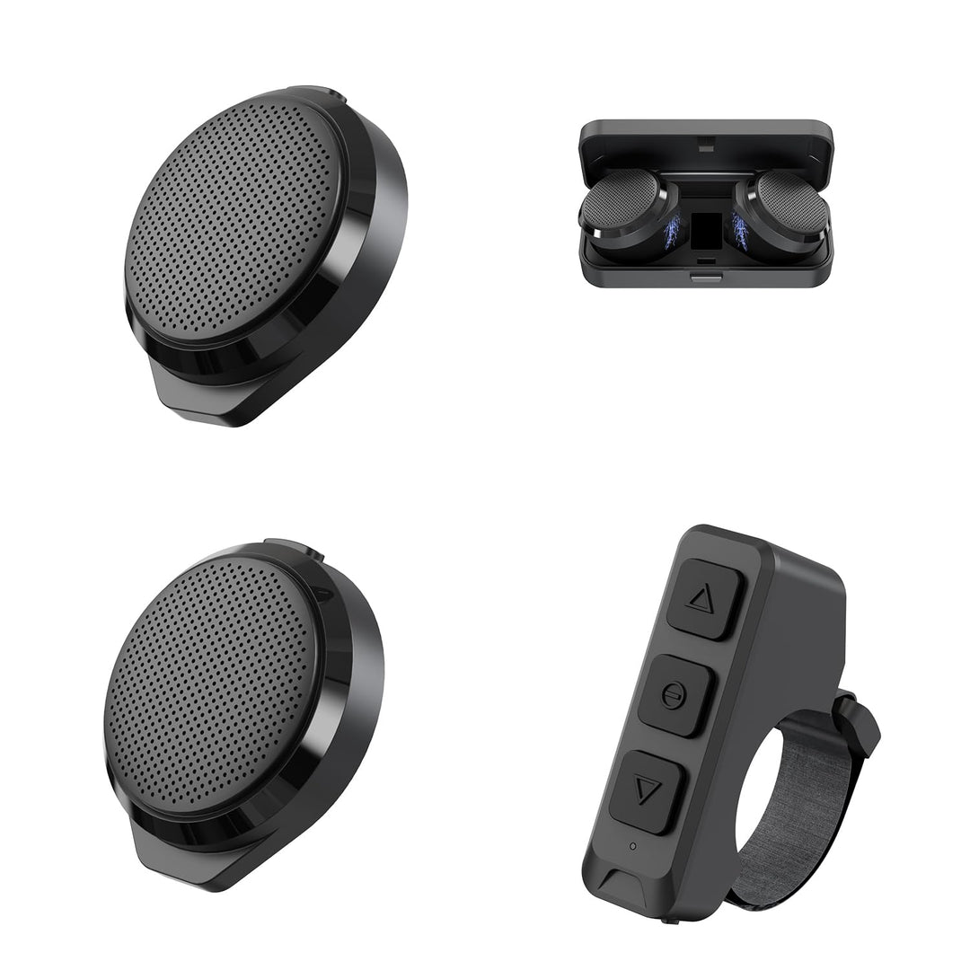 Motorradhelm Bluetooth Kopfhörer, im Helm installiert, mit kabelloser Fernbedienung, ohne Windgeräus