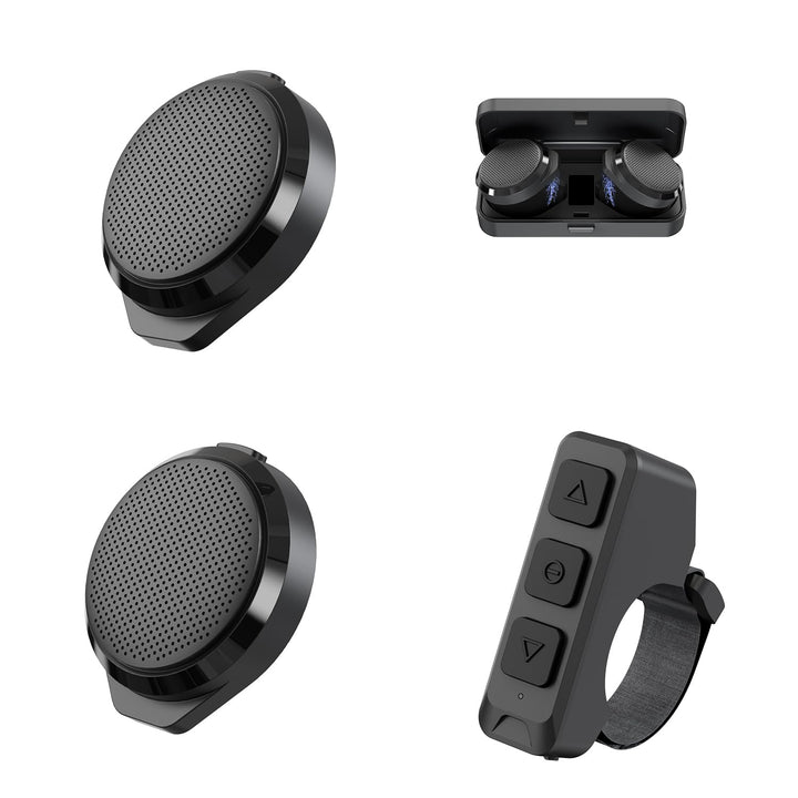 Motorradhelm Bluetooth Kopfhörer, im Helm installiert, mit kabelloser Fernbedienung, ohne Windgeräus