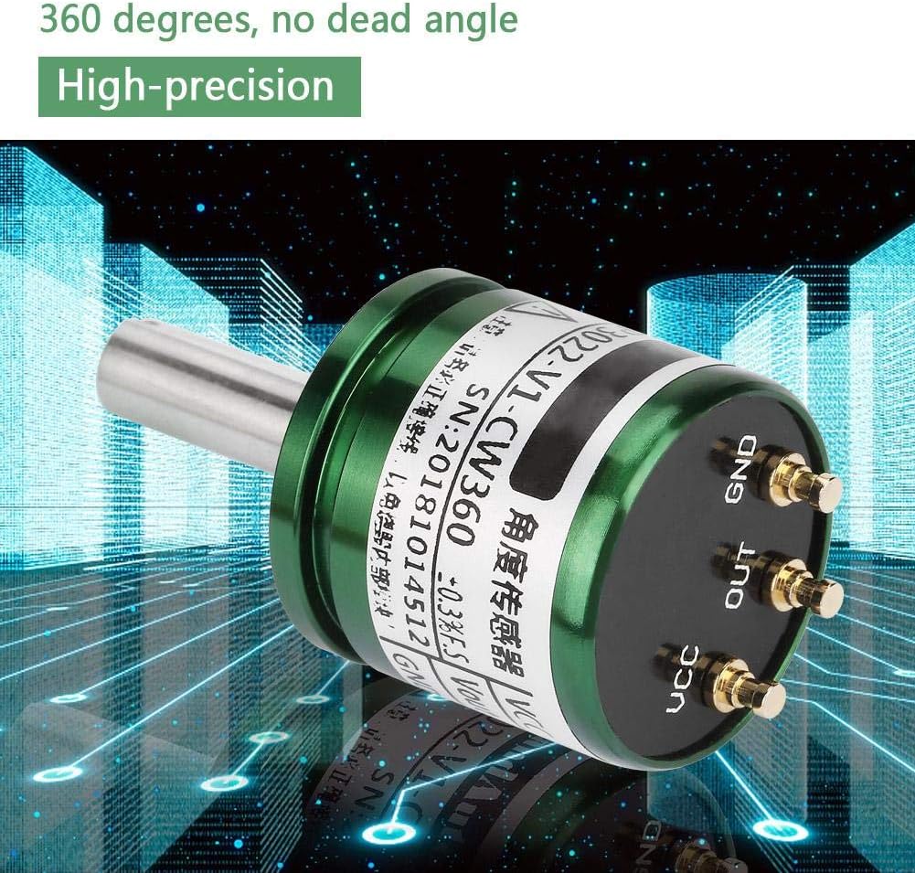 DEWIN Hall-Sensor, Auflösung des Hall-Winkelsensors 0,088 ° 0-360 Grad Drehbarer Hall-Winkelsensor 0