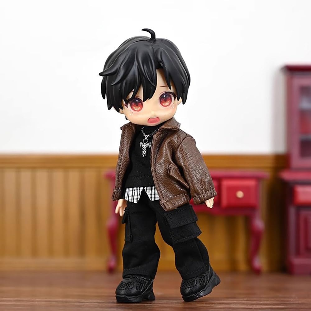 niannyyhouse OB11 Puppenkleidung Jacke Set, Massstab 1/12, Mantel, Hose, Pullover, Actionfigur-Outfi