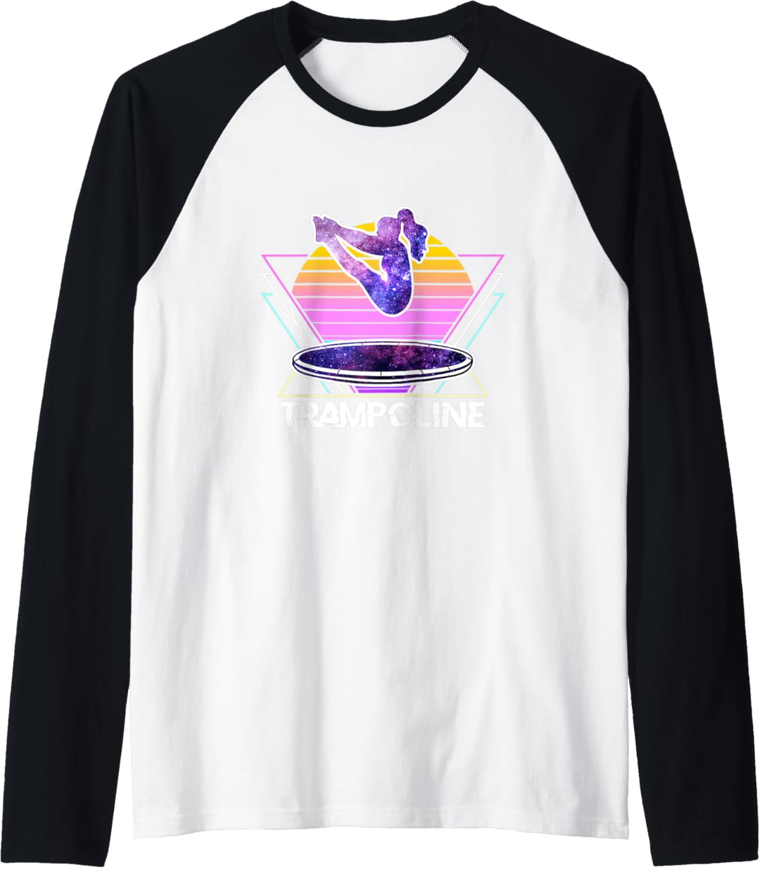 Trampolin Sport Retro Vintage Vaporwave 90er Jahre Gymnastik Raglan