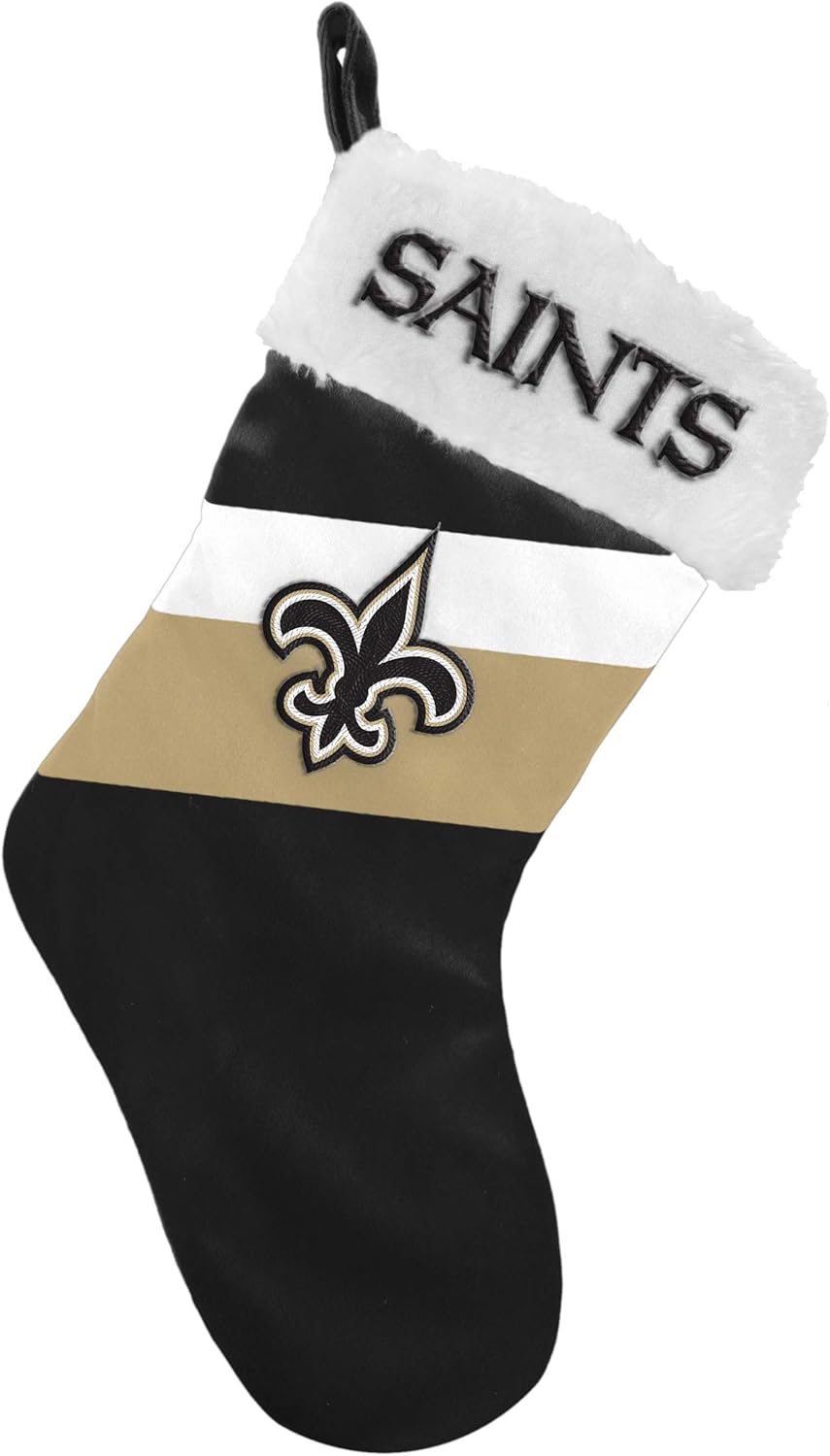 FOCO New Orleans Saints Stocking - 2019 Basic Stocking Black Forever Collectibles - Stück