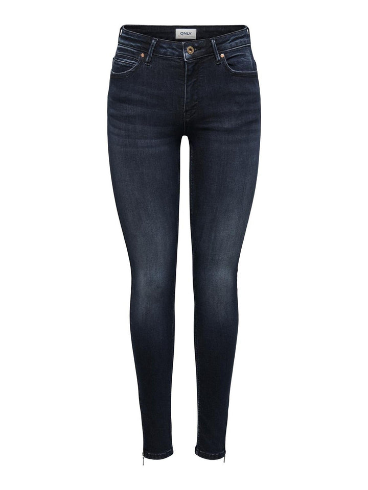 ONLY Female Skinny Jeans ONLKENDELL Mittlere Taille Skinny Fit Jeans 25W / 30L Dark Blue Denim, 25W