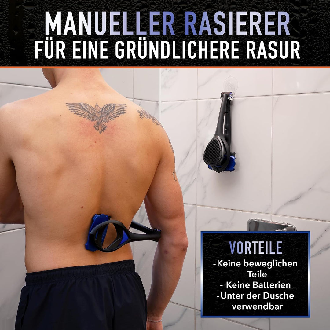 BakBlade 3.0 Stealth – Rückenrasierer für Herren, Extra Langer, Ergonomischer Griff für eine Gründli