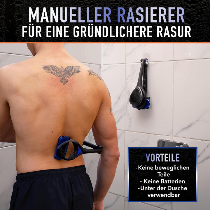BakBlade 3.0 Stealth – Rückenrasierer für Herren, Extra Langer, Ergonomischer Griff für eine Gründli