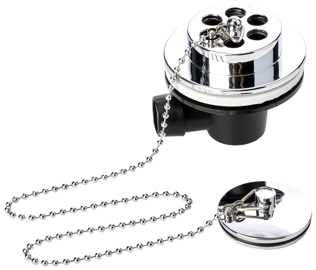 Bristan Luxus Badewannen-Ablaufgarnitur, Messing chrom Luxury Plug and Chain, Luxury Plug and Chain
