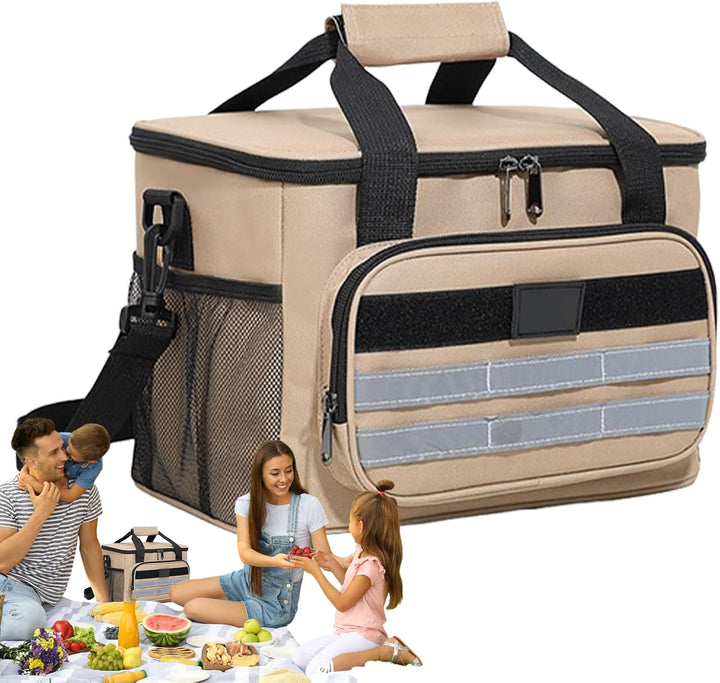 Beach Cooler, Insulated Lunch Box, 11.81x8.27x7.28 Inches Waterproof Transport Box, Lightweight Desi
