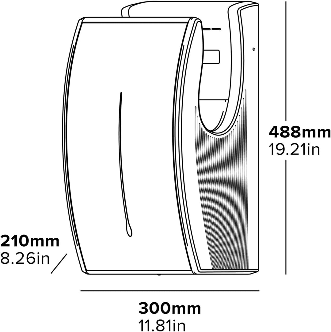 Bremmer Power Blade Händetrockner, gebürsteter Stahl