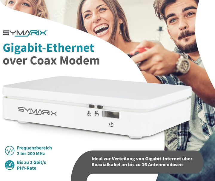 SYMARIX TGU 21 G.hn Wave-2-Technologie Ethernet Over Coax Modem (EoC) Gigabit-Ethernet über Koaxialk