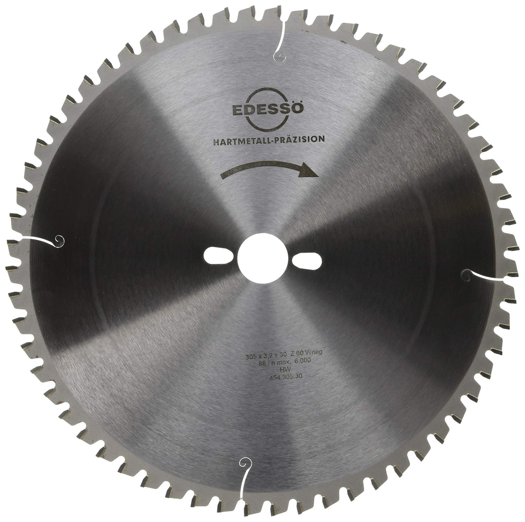 Edessö 45430530 HM-Kreissägeblatt Präzision-Spezial 2 KNL HW, Z=60 W neg, 305 x 3,2/2.2 x 30 mm, Sil