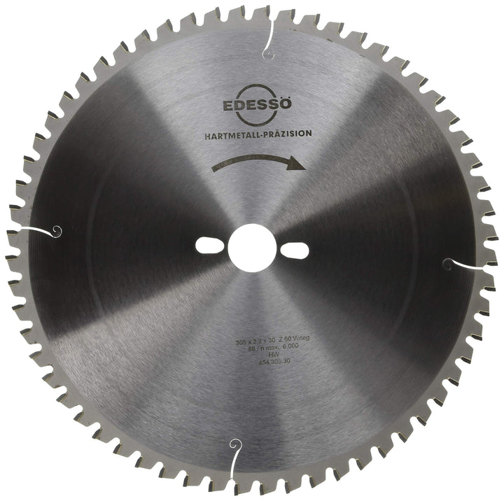 Edessö 45430530 HM-Kreissägeblatt Präzision-Spezial 2 KNL HW, Z=60 W neg, 305 x 3,2/2.2 x 30 mm, Sil