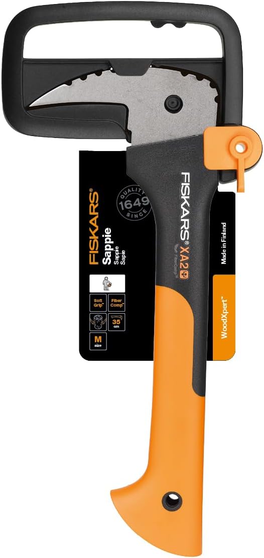 Fiskars Hand-Sappie zur Holzbearbeitung, Länge: 34,8 cm, Gehärtete Stahlklinge/Glasfaserverstärkter