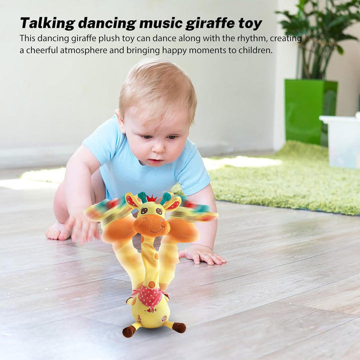 Giraffe aus Plüsch, leuchtend und singend, singende Giraffe, Lichtfunktion und Sprachwiederholung, A