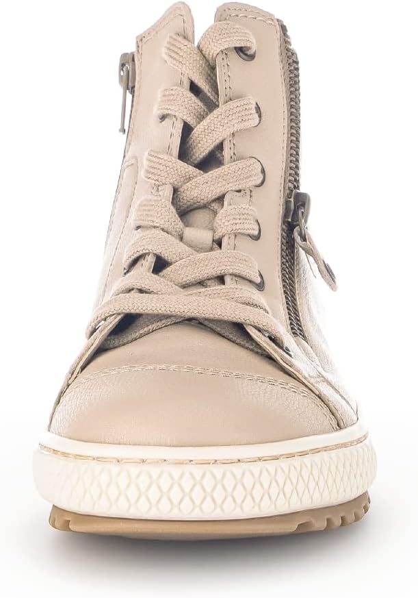 Gabor Damen Schnürstiefeletten | Frauen Schnürboots | High-Top Sneaker | Wechselfussbett | Reissvers