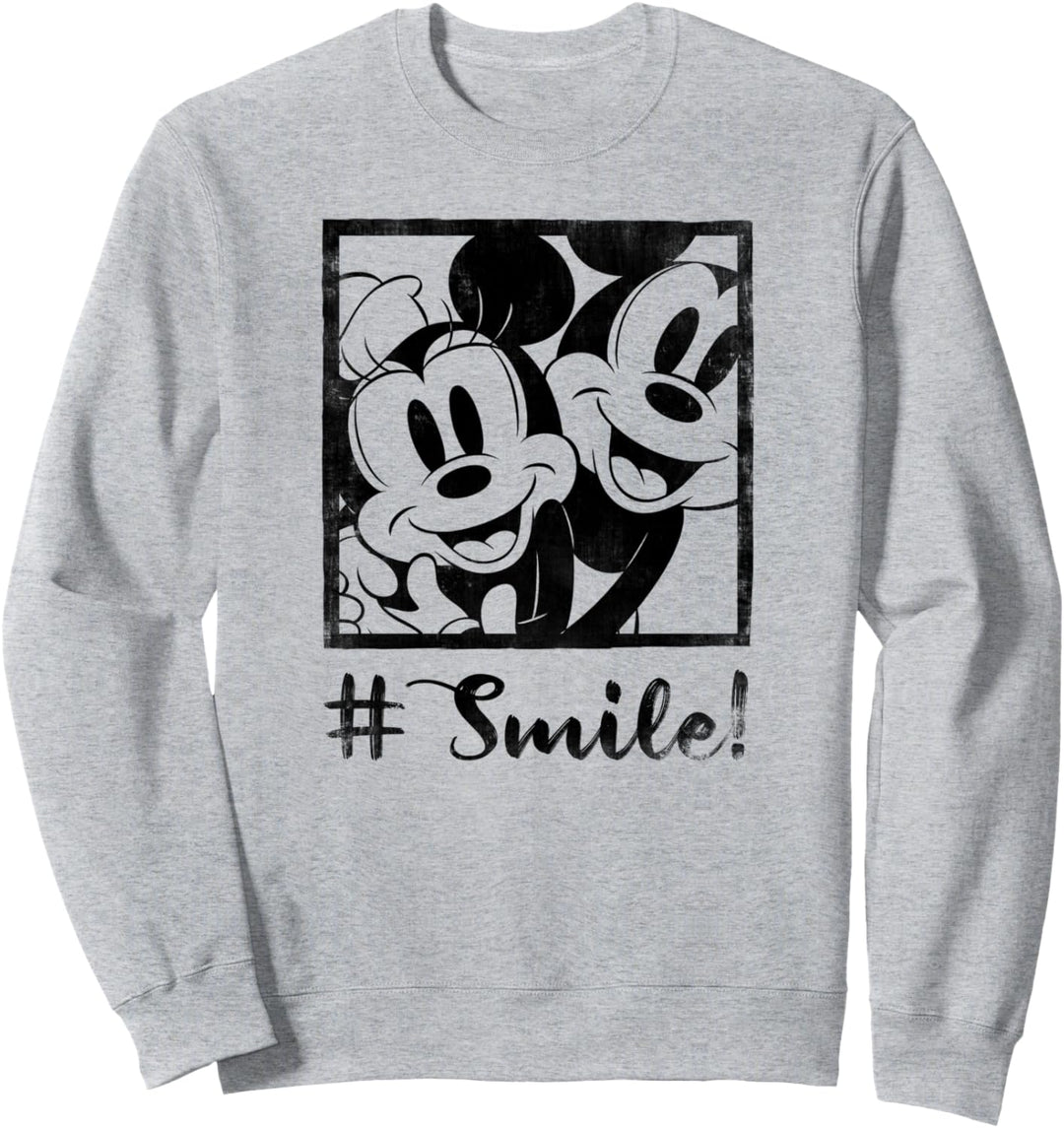 Disney Mickey Mouse Minnie Hashtag Smile Sweatshirt