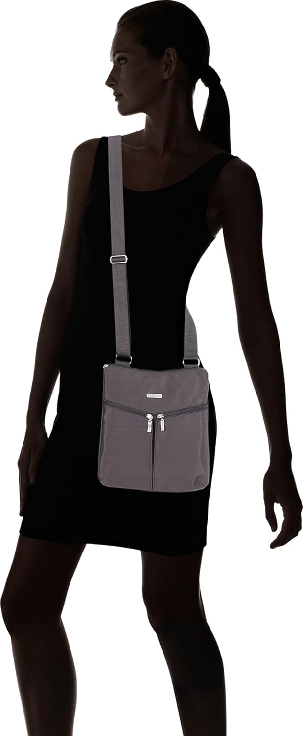 Baggallini Horizon Sac bandoulière, Gris Charcoal, Charcoal