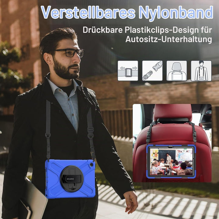 BRAECN Hülle für Samsung Galaxy Tab A9+ 11 Zoll SM-X210/SM-X216/SM-X218, Stossfeste Robuste Tragbare