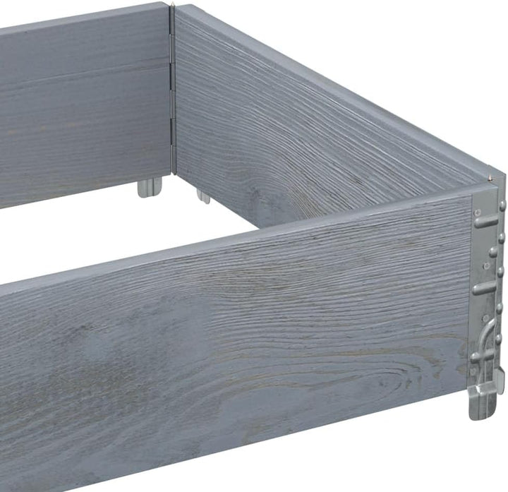 vidaXL Paletten Aufsatzrahmen, Palettenrahmen Hochbeet, Holzrahmen Stapelbar Faltbar, Stapelrahmen G