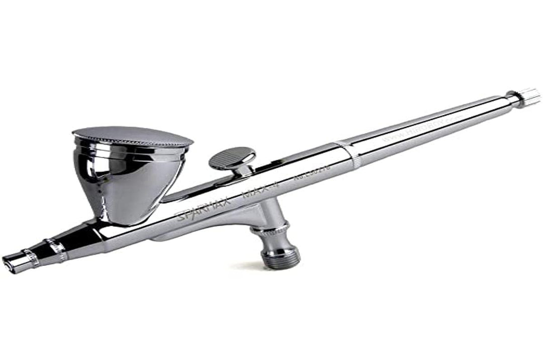 SPARMAX SPA60083 MAX-4 Airbrush mit doppelter Schwerkraft, chrom, 0,4 mm