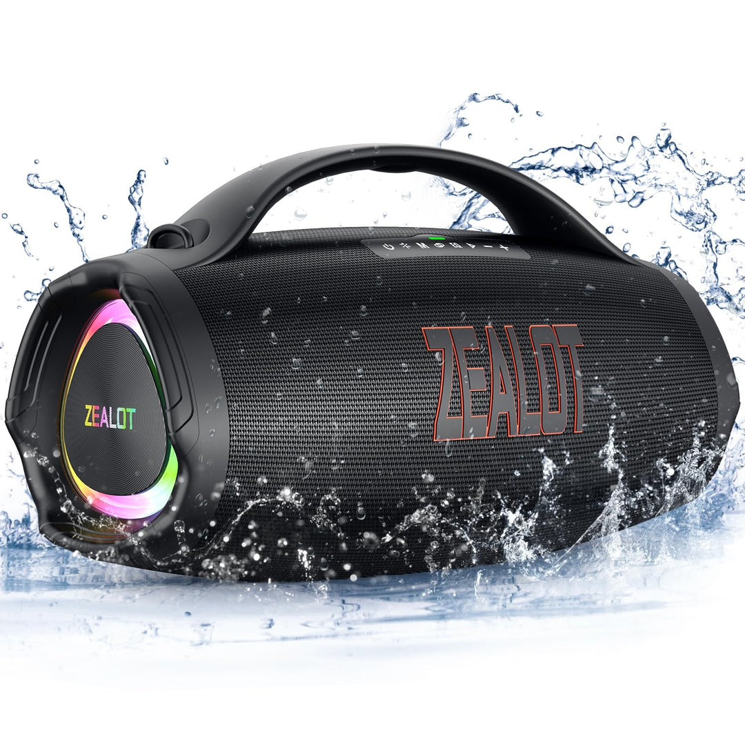Zealot Bluetooth Lautsprecher,160W RMS/200W Peak Musikbox,Mega Volume Bass,IPX6 Wasserdicht,BT5.3,36