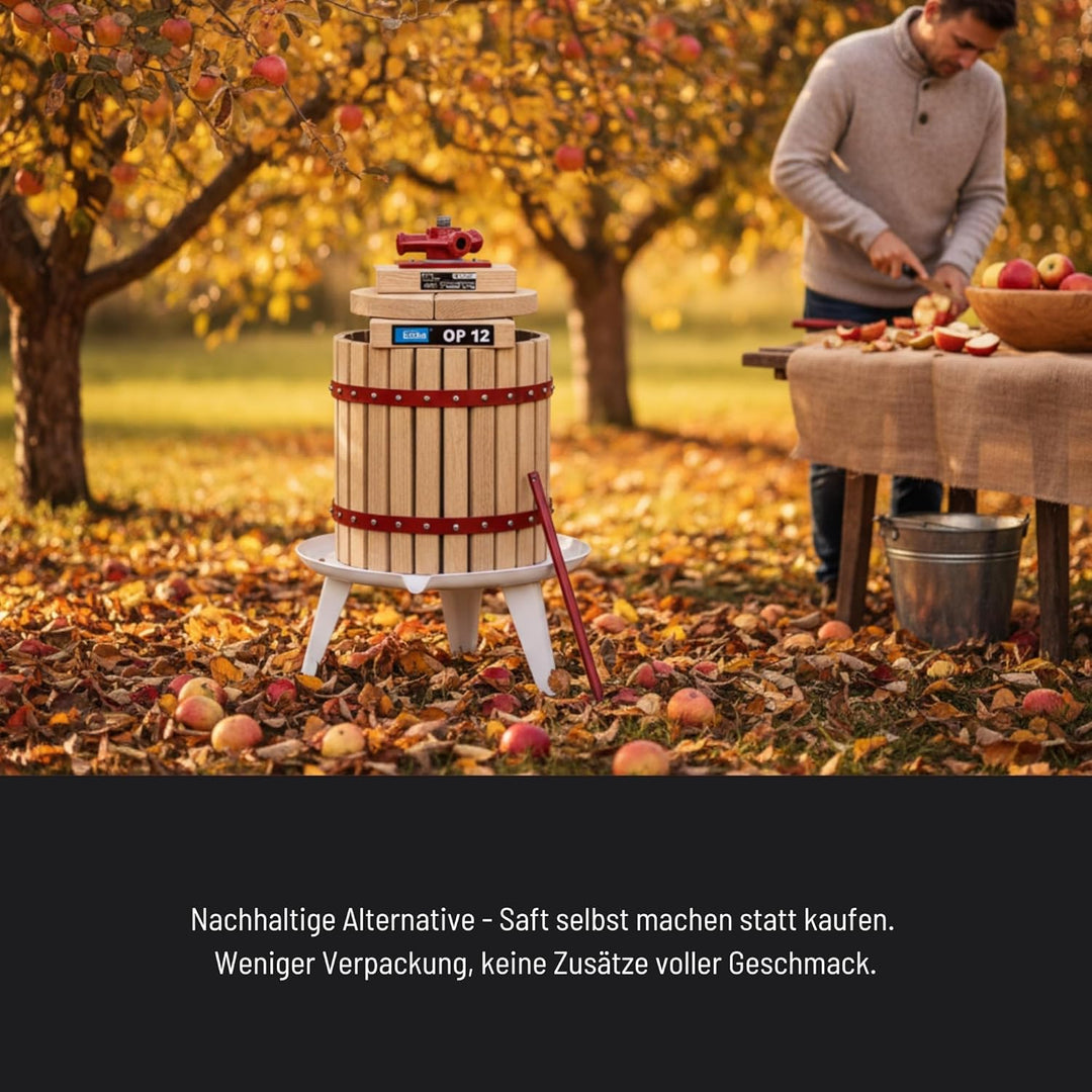 Güde 30003 BP 12 Obstpresse, Saftpresse und Beerenpresse, mechanische Presse inklusive Pressnetz 12