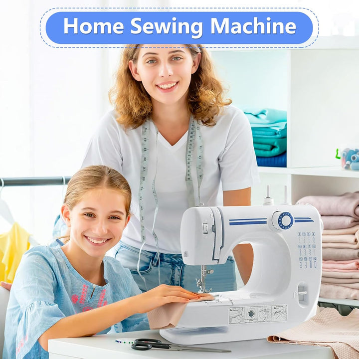 Nähmaschine für Anfänger and Kinder, 12 Stichprogrammen Kleine Nähmaschinen, Mini Sewing Machine Tra