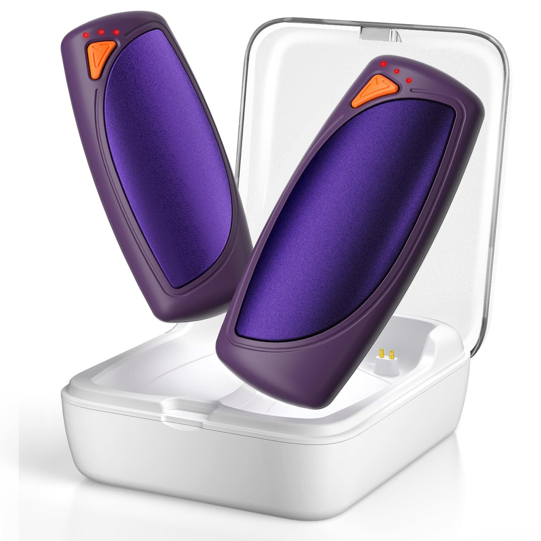 Lepwings Handwärmer Elektrisch 2er-Pack mit Ladecase, 14.000 mAh, Wiederverwendbare Taschenwärmer, B