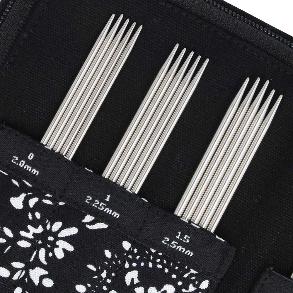 CHIAOGOO Stricknadel-Set Nadelspiele, Edelstahl, Rot/Ausflug, einfarbig (Getaway Solids), 6-Inch, 6-
