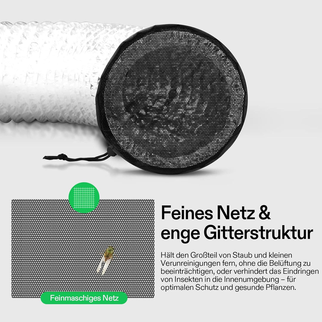 VIVOSUN 2 Stück Wachstumszelt-Entlüftungsabdeckung, 10,2 cm/15,2 cm/20,3 cm Kanalfilterabdeckung mit