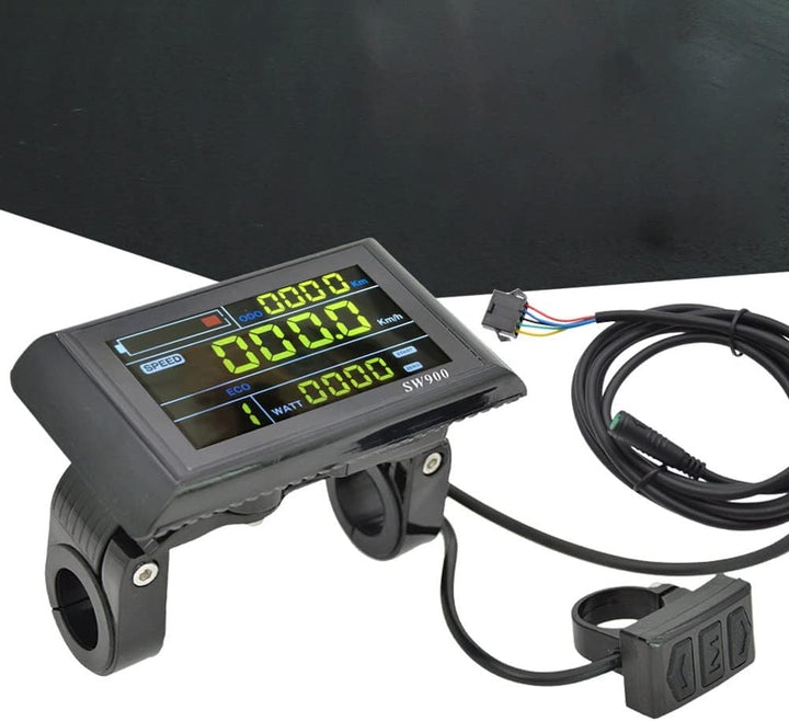 Fahrrad LCD Display E-Bike SW900 LCD Buntes Display Bedienfeld 24-60V Elektrofahrrad Scooter 5pin, 5