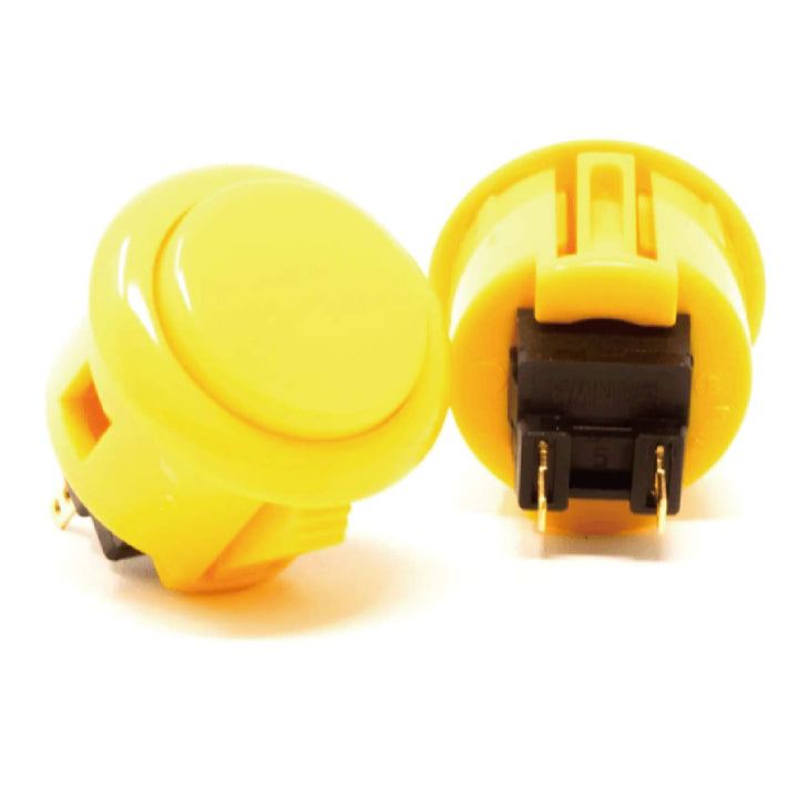 Reyann Sanwa JLF-TP-8YT Joystick + 8 Stück Sanwa OBSF-30 Drucktasten Bundle Kit Farbe: Gelb, Gelb