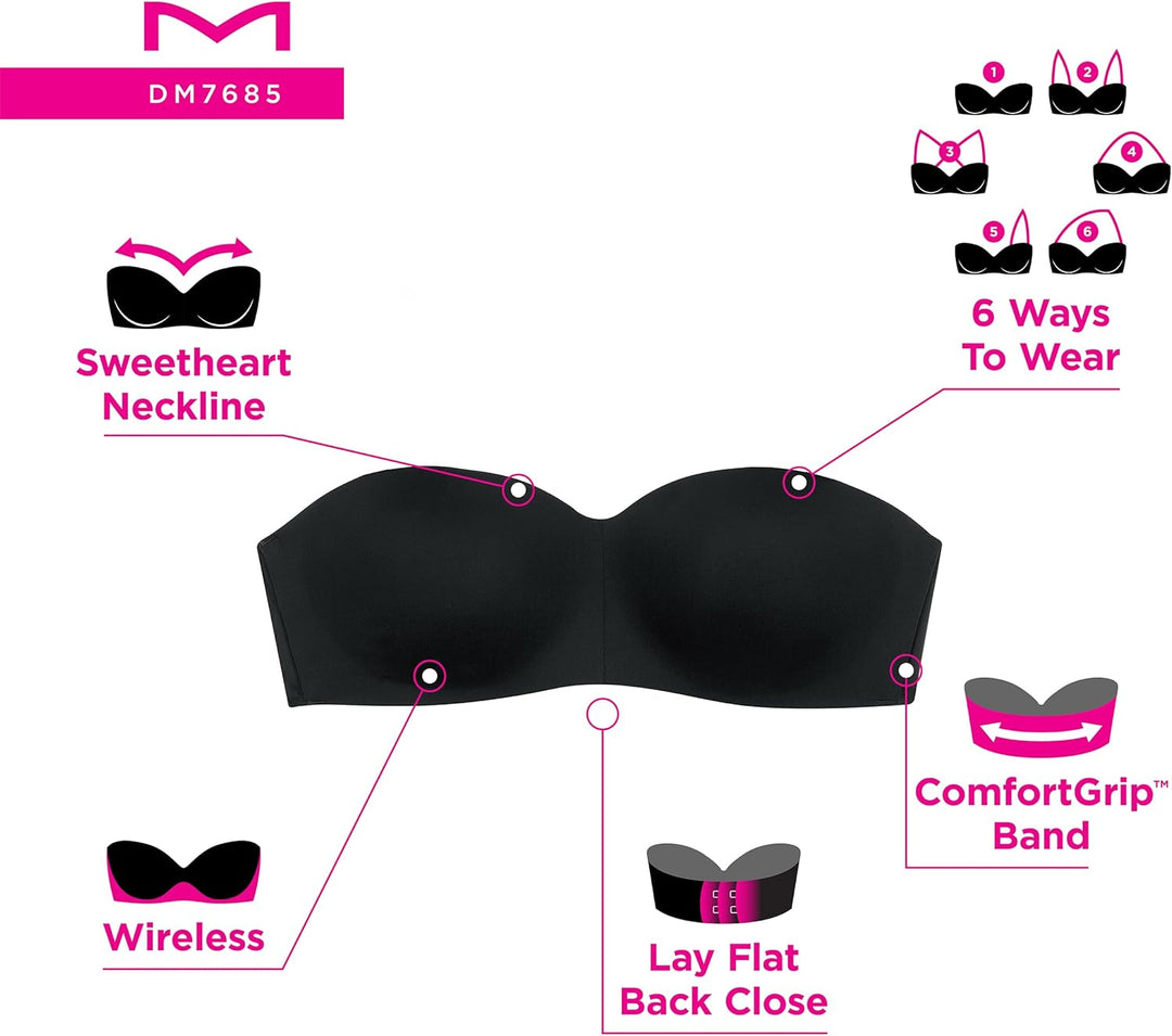 Maidenform Damen Taillierter Trägerloser Bügelloser BH S Almond, S Almond