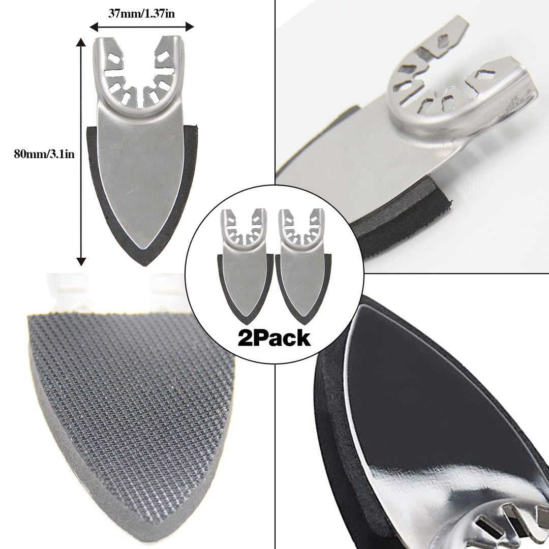 130 Multitool Schleifplatte für Delta-Schleifer, 5 finger sanding pad holder, inklusive 60/80 /120/1