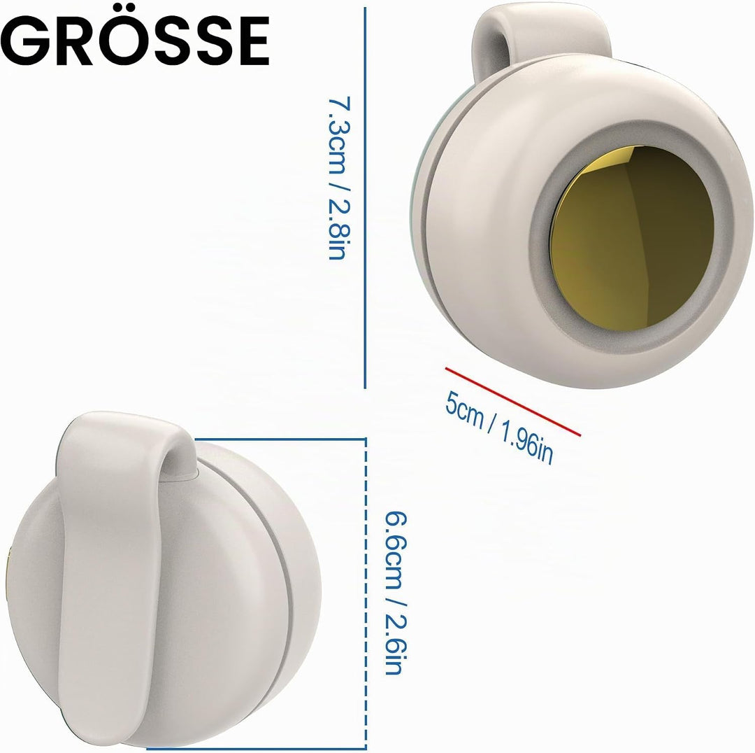 Mini Flügelloser Clip-Ventilator mit 360°, Drehung - Tragbarer USB-C Wiederaufladbarer Hals Taillenv