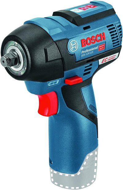 Bosch Professional 12V System Akku Drehschlagschrauber GDS 12V-115 (max. Drehmoment 115 Nm, Schlagza