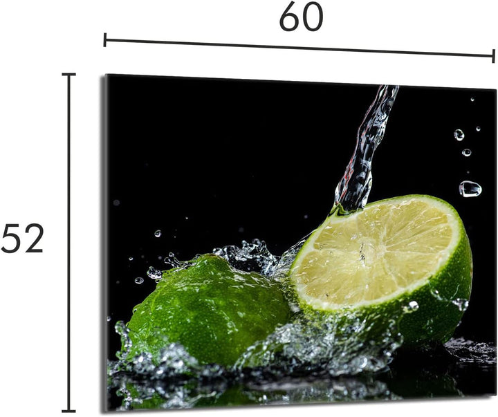 Herdabdeckplatte 60x52 Einteilig Glas Elektroherd Induktion Herdschutz Spritzschutz Glasplatte Deko