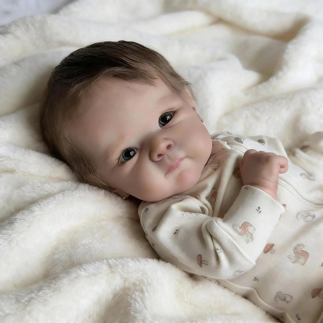 Zero Pam Bebe Reborn Mädchen 45 cm Reborn Realistische Puppe Reborn Mädchen schwarz afrikanisch schl
