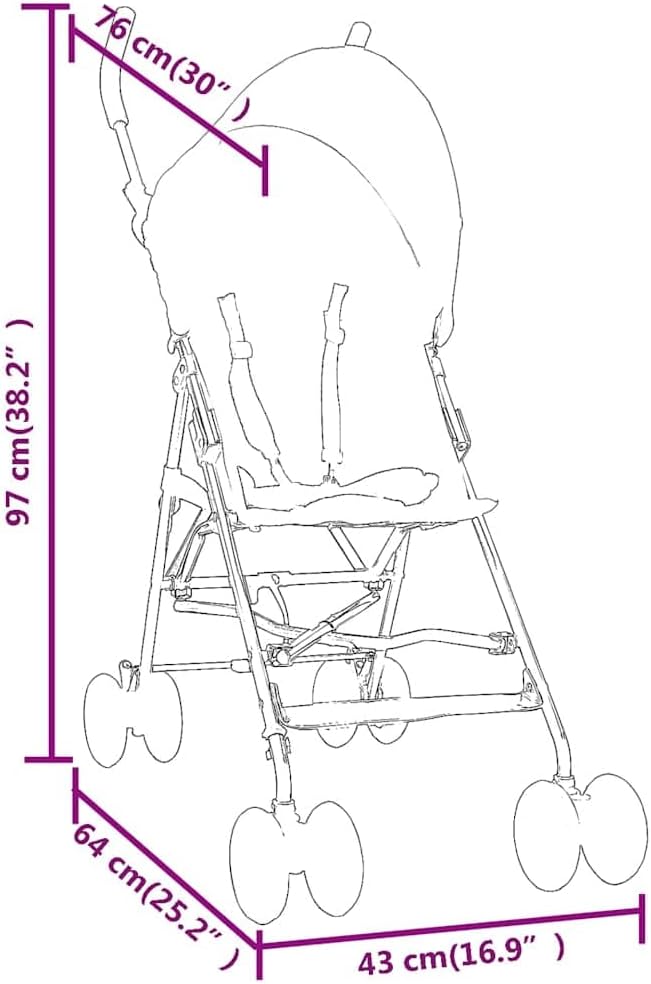 vidaXL Kinderwagen Faltbar Baby Buggy Sportwagen Kinder Babywagen Reisebuggy Kinderbuggy Babyjogger