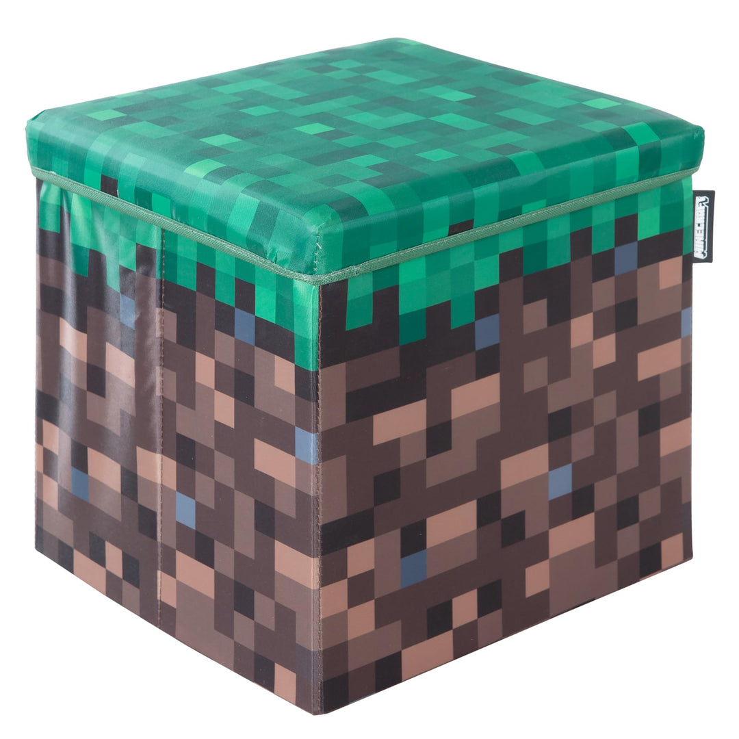 phoenix group AG MINECRAFT - Sitz- und Aufbewahrungsbox, Grasblock, Kids, Würfel